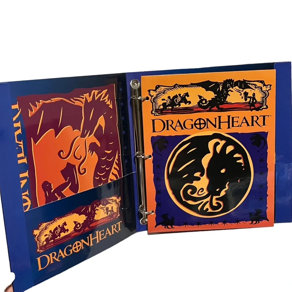 Vintage 1996 DragonHeart Movie 3 Ring Binder & 2 Pocket Folder Impact USA NEW